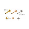 2PC Stainless Steel Flat Studs Lip Stud Earrings for Women Men Jewelry Ear Cuffs Flat Piercing Earring for Teens 16G - Image 5