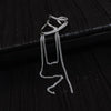 1PC Silver Color Crystal Tassel Non-Piercing Ear Cuff Clip on Earrings For Women Shiny Zircon Long Chain Fake Cartilage Jewelry - Image 4
