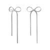 Snake Chain Bow Drop Stud Earrings for Women Gold Plated Bowknot Long Tassels Earring Party Jewelry - Image 10