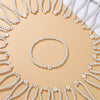 A-Z Initial Letter Bracelet for Women White Beads Round Pendant Elastic Bracelets Jewelry Mother of Pearl Charm - Image 4