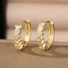 Silver Crystal Zirconia Hoop Earrings for Women Simple Heart Zircon Circle Drop Earrings Punk Jewelry Party Gifts - Image 7