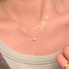Silver Double Necklace Personality Charm Women's Pendant Simple Style Choker Birthday Gift Jewelry - Image 5