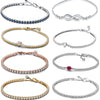 Silver Cubic Zircon Oxide Bracelet For Women Trinkets Simple Engagement Wedding Charm Jewelry Gift - Image 1