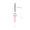 Point Pillar Bullet Hexagonal Column Necklace Stone Quartz Crystal Chakra Pendant Necklace for Women Men with Chain - Image 4
