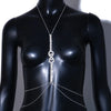Sexy Rhinestone Chains Chest Chain Harness Waist Chain Breast Belly Body Jewelry Necklace For Women Party Clothing Accessories