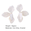 Large Metal Flower Enamel Petal Post Earrings For Women Jewelry Romantic Holiday Accessories Styles - Image 3