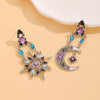 Moon Stars Pendant Retro Drop Earrings Long Asymmetric Women's Baroque Earrings Exaggerated Big Eardrop for Women Boho Jewelry - Image 5