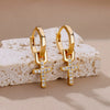 Heart Stainless Steel Earrings for Women Zircon Gold Color Hoop Earring Aesthetic Ear Piercing Jewelry Accessories - Image 29
