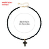 Triangle Crystal Cross Pendant Women's Necklace Unique Personality Versatile Clavicle Chain Jewelry Gift - Image 2