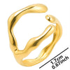 Abstract Hollow Irregular Open Adjustable Stainless Steel Rings Gothic Irregular Geometric Hammered Heart Lover Jewelry Rings - Image 29