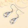 Zircon Water Drop Earrings For Women Silver Color Long Dangle Hanging Earring Female Wedding Ear Jewelry Gift - Image 2