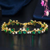 Pera Royal Women Jewelry Silver Color Dark Blue CZ Crystal Leaf Chain Link Bracelets and Bangles for Party Gift - Image 13