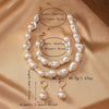3pcs Set Retro Irregular-shaped Pearl necklace for Women Wedding Bride Party Baroque Pearl Charms Jewelry Set Gifts - Image 6