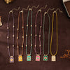 Minimally colored heart tarot card pendant necklace, women's collarbone chain, gold-plated and color preserving - Image 5