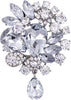 Vintage Wedding Bridal Big Blue Crystal Rhinestone Tear Drop Brooch Pin for Women Mom Grandma Girls Chrismtas Thanksgiving Gifts - Image 9