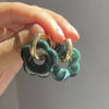 Multicolor Transparent Acrylic Resin Marbling Flower Drop Earrings for Women Gold Color Ear Buckle Jewelry - Image 15