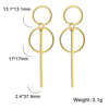 Two Hearts Stainless Steel Hoop Earrings For Women Gold color Sweet Simple Heart Dangle Stud Earring Jewelry Gift - Image 7