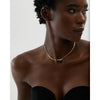 Geometric Square Cubic Zirconia Drop Snake Chain Collar Necklace Golden Jewelry Pvd Bulk Price - Image 4
