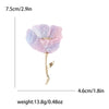 Resin Rose Flower Brooch with Pin Back in Multiple Colors - Image 25