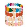 Love Beaded Bangle For Women Handmade Colorful Rainbow Peach Elastic Bracelets - Image 2
