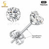 1 Pair Implant Grade Titanium Stud Earrings for Men Women 2-6mm White Zircon Simple Initial Ear Piercing Jewelry Small Gifts - Image 3