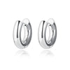 Stainless Steel Huggie Hoop Earrings in Gold-Tone or Silver-Tone - Image 2