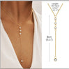 Stainless Steel Lariat Necklace Gold Plated, Dainty Long Necklace Laryered Necklaces For Women Girls, Y Shape Drop Pendant - Image 25