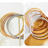 3 Pieces/lot Stainless Steel Bracelet Bangles For Women Simple Style Gold Plated Women's Bracelets Bangle - Image 3