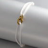 Two Oval Rings Interlock Steel Rope Bracelet - Image 21