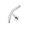 Cubic Zirconia Labret Stud 16G Internally Threaded for Lip Tragus and Helix - Image 7