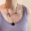 French Irregular Round Imitation Pearl Beads Pendant Necklaces for Women Double Layered Adjustable Rope Sweater Chain - Image 4