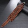 Leather Cuff Bracelet Punk Braided Bracelets Rock Leather Wristbands Mens Leather Bracelet Bangle Adjustable Wrap Bracelet Men - Image 5