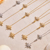 Delicate Shiny Zircon Star Pendant Choker Adjustable Length Chain Stainless Steel Necklaces Women Wedding Banquet Jewelry - Image 4