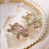 Cute Women Kids Turtle Transparent Rhinestone Brooches Pins Classic Shiny Boutique Decoration Animal Badges Corsage - Image 2