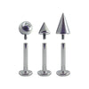 2PC Punk Stainless Steel Spike Ball Labret Lip Piercing Devil Studs Cone Conch Helix Cartilage Earrings Falt Piercings Jewelry - Image 6