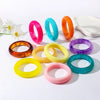 10 Colors Round Geometric Acrylic Resin Bangles Exaggeration Multicolor Wide Bangles Bracelets Women Men Jewelry - Image 1