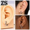 ZS 1 PC Titanium Punk Spike Hoop Earrings Women Men Round Earring Taper Clicker Rings Ear Conch Helix Piercing 10/12MM - Image 6