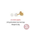 Orsa Jewels Minimalism 1 Pair Freshwater Pearl Ear Stud Pearls Stud Earrings Silver Round Pearl Ear Stud - Image 20