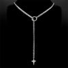 Heart O-ring Long Chain For Women Men Punk Rock Necklace Stainless Steel Key Lock Necklaces Adjustable Y-Necklace Jewelry Gift - Image 8