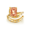 Dplaopa Women Silver Irregular Adjustable Ring Geometric Champagne CZ Zircon Gift Crystal Jewelry - Image 5