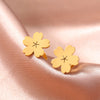 Cute Flower Sakura Stud Earrings for Women Stainless Steel Piercing Earrings Jewelry Birthday Valentine Gift - Image 1