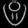 4 Pieces of Women's and Minimalist Necklaces with Earrings, Bracelets, Jewelry Sets, Banquet and Party Accessories - Image 2