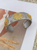 European and American Retro Craft Brushed Copper Gold-Plated Zirconia Ring and Bangles - Image 10