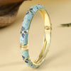 Ftcy Flower Pattern Enamel Cloisonne Bracelet For Women Retro Gold Color Plated Bangles for Girls Women Jewelry Gifts - Image 12