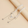 Heart-shaped Zircon Double Chain Tassel Design Collarbone Chain Crystal Necklace - Image 4