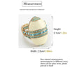 Vintage Oval Sea Blue Crystal Rings Stone White For Woman Gold Plated Antique Jewelry - Image 6
