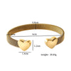 Heart Bracelets Open Elastic Mesh Bangle for Women Gold Color Lover's Stainless Steel Jewelry - Image 6