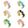 1PC Gold Plated Ear Cuff Earrings for Women Colorful C Shape Cube Zircon Earcuff Clip on Earring No Piercing Earring Jewelry - Image 6
