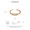 Full Zircon Cuff Bracelets Gold Plating Copper Knot Opening Bracelet Minimalist Women's Bangle For Wedding Party K0 - Image 6