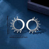 Obega Sun Moon Shape Tiny Earrings Stud Gold SIlver Color Europen And Amercian Punk Syle Metal Jewelry - Image 6